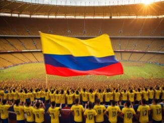 Colombias herrlandslag i fotboll: Så lyser de på planen! 2 Colombias herrlandslag i fotboll illustration