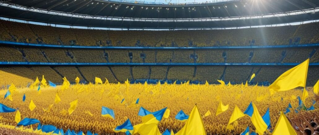 Ukraina fotboll illustration