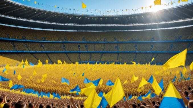 Ukraina fotboll illustration